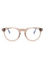 TOM FORD Eyewear lunettes de vue à monture pantos - Marron