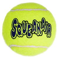 KONG - Squeakair Ball - Hondenspeelgoed, premium piepende tennisballen, zacht voor tanden - voor middelgrote honden