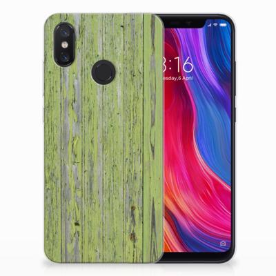 Xiaomi Mi 8 Bumper Hoesje Green Wood Xiaomi Mi 8 Bumper Hoesje Green Wood