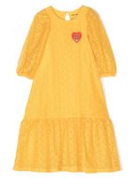 Mini Rodini robe en coton à manches bouffantes - Jaune