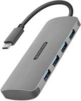 Sitecom CN-383 USB-C Hub 4-poort | USB-C mannelijk naar 4x USB 3.0 vrouwelijke poorten - Aluminium Hub