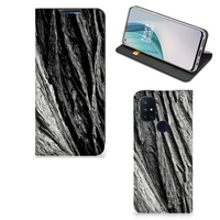 Book Wallet Case OnePlus Nord N10 5G Boomschors Grijs - thumbnail