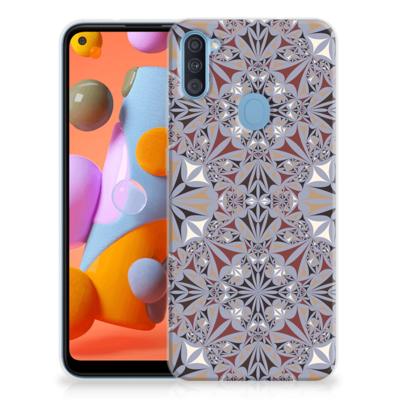 Samsung Galaxy A11 | M11 TPU Siliconen Hoesje Flower Tiles Samsung Galaxy A11 | M11 TPU Siliconen Hoesje Flower Tiles