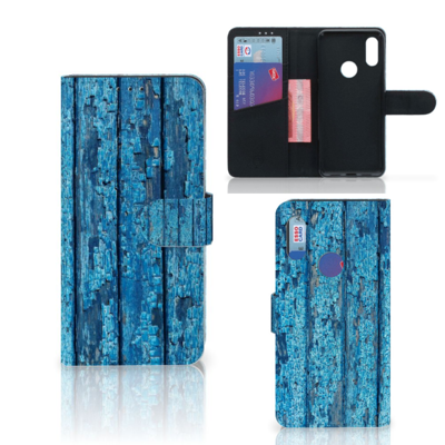 Xiaomi Redmi 7 Book Style Case Wood Blue