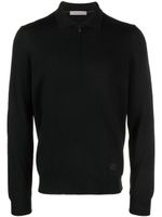 Corneliani pull en laine vierge à col zippé - Noir