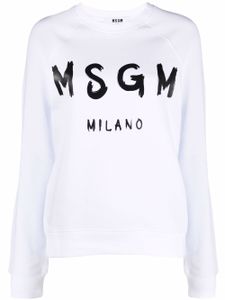 MSGM sweat à logo imprimé - Blanc