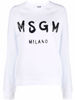 MSGM sweat à logo imprimé - Blanc - thumbnail