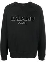 Balmain sweat à logo imprimé - Noir