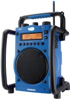 Sangean U-3 Bouwradio VHF (FM), Middengolf AUX Spatwaterbestendig, Stofdicht, Stofvast, Zaklamp Blauw - thumbnail