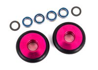 Traxxas - Wheels, wheelie bar, 6061-T6 aluminum (pink-anodized) (TRX-9461P) - thumbnail