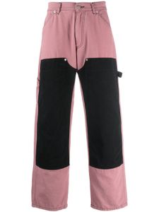 RASSVET pantalon en coton à empiècements - Rose