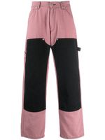 RASSVET pantalon en coton à empiècements - Rose - thumbnail