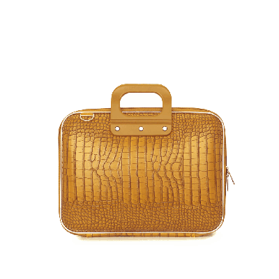 Bombata Croco Hardcase Laptoptas 13 inch Saffron Yellow