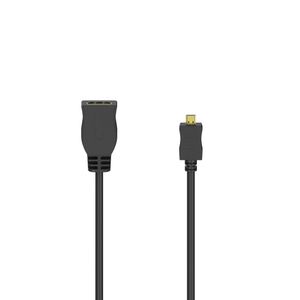 Hama 00205168 HDMI Adapterkabel [1x HDMI-bus - 1x HDMI-stekker D micro] Zwart 10 cm