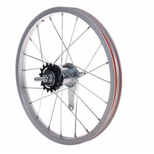 Hzb Achterwiel 16 inch etrto 305 remnaaf alu zilver