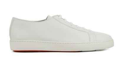 Santoni Heren Sneakers in Leder (Wit)