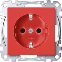 Merten MEG2300-0306 Wandcontactdoos System M Rood - thumbnail