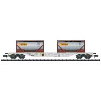 MiniTrix 18490 N containerwagen met tankcontainer - thumbnail