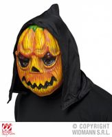 Pompoen masker met kap Halloween - thumbnail