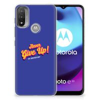 Motorola Moto E20 | E40 Siliconen hoesje met naam Never Give Up