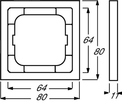 Busch-Jaeger 2CKA001754A4419 Frame Frame 1-voudig Future lineair Zwart, Diepzwart (RAL 9005)