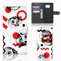 Telefoonhoesje met Naam Samsung Galaxy S7 Edge Skull Red