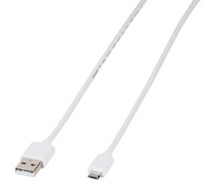 Vivanco USB-kabel USB 2.0 USB-A stekker, USB-micro-B stekker 1.00 m Wit 39451