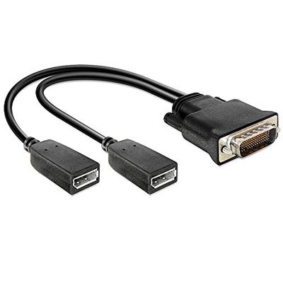 Delock DisplayPort-kabel (DMS-59 stekker naar 2x DisplayPort bus, 25 cm)