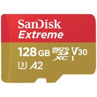 SanDisk Extreme microSDXC-kaart 128 GB Class 10, UHS-I, v30 Video Speed Class Schokbestendig, Waterdicht