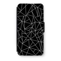 Geometrische lijnen wit: iPhone 7 Flip Hoesje - thumbnail