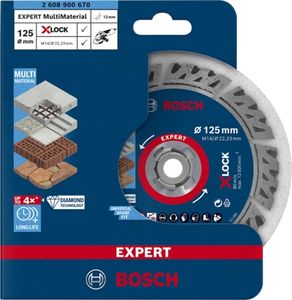 Bosch Accessories 2608900670 EXPERT MultiMaterial X-LOCK Diamanten doorslijpschijf Diameter 125 mm Boordiameter 22.23 mm Steen, Beton, Baksteen 1 stuk(s)