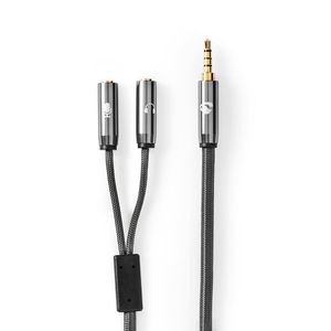 Nedis Stereo 3,5mm mini-jack splitterkabel male naar 2x female