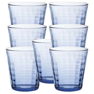 24x Drinkglazen/waterglazen blauw 275 ml Prisme