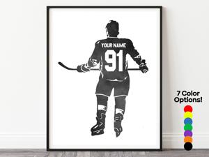 Affiche - Hockeyspeler Jersey / Gepersonaliseerd