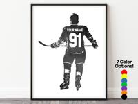 Affiche - Hockeyspeler Jersey / Gepersonaliseerd - thumbnail