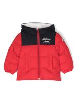 Moncler Enfant veste à logo brodé - Rouge