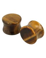 Plug Oorpiercing Tijgeroog - 16 mm (Set van 2)