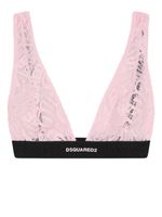 DSQUARED2 soutien-gorge en dentelle à logo brodé - Rose