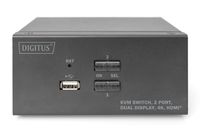 Digitus DS-12860 KVM-switch 2 + 1 poorten HDMI Afstandsbediening, Toetsenbord 3840 x 2160 Pixel - thumbnail