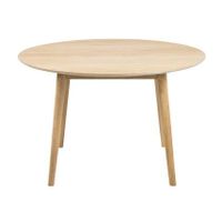 "by fonQ basic Rounded Eettafel - Ø 120 cm - Eiken/Beige "