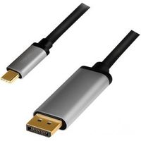 LogiLink CUA0100 tussenstuk voor kabels DisplayPort USB 3.2 Gen1 Type-C Zwart, Grijs - thumbnail