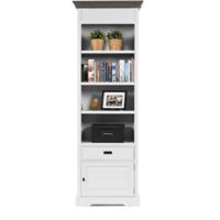 Boekenkast (1 deur) Riverwoods - ClearWhite/Rustic Grey