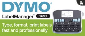 DYMO Labelmanager 360D Labelmaker Geschikt voor labels: D1 6 mm, 9 mm, 12 mm, 19 mm