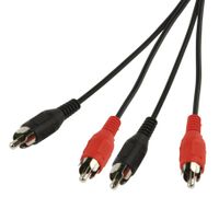 Valueline CABLE-452 audio kabel 1,5 m 2 x RCA Zwart, Rood - thumbnail