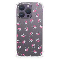 Doorzichtige Silicone Hoesje voor iPhone 15 Pro Unicorns - thumbnail