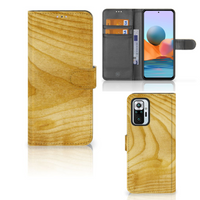 Xiaomi Redmi Note 10 Pro Book Style Case Licht Hout