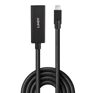 LINDY USB-C-kabel USB 3.2 Gen2 (USB 3.1 Gen2) USB-C stekker, USB-C bus 5.00 m Zwart 43364