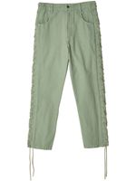 Eckhaus Latta pantalon droit à détail de laçage - Vert