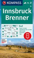 Wandelkaart 36 Innsbruck - Brenner | Kompass - thumbnail