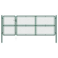 vidaXL Poort 125x350 cm staal groen